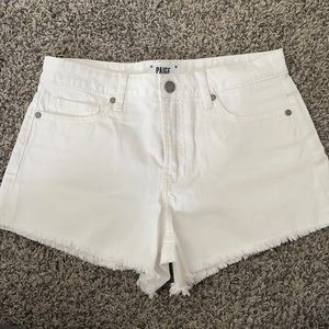 PAIGE white denim shorts